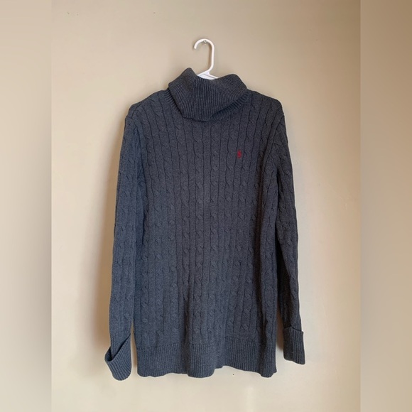 Ralph Lauren Sport gray Cable Knit Sweater Size large
Turtleneck - Picture 1 of 5